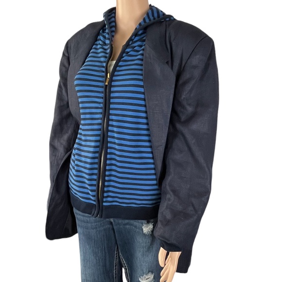 Vintage Lauren Ralph Lauren Zip Hoodie, Blue Navy |M - Picture 5 of 15